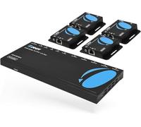 OREI Divisor Extensor HDMI 1x4 múltiple sobre un Solo Cable CAT6/7 1080P con gestión EDID remota IR - hasta 165 pies - Loop out - Baja latencia - Soporte Completo