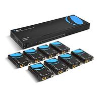 OREI Divisor Extensor HDMI 4K 1x8, Cable múltiple CAT6/7 4K a 60Hz 4:4:4 HDCP 2.2 con Control Remoto IR EDID, hasta 115 pies, Salida en Bucle, Baja latencia, Soporte Completo