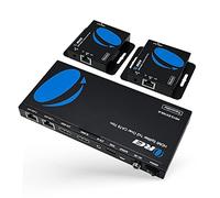 Orei Divisor extensor HDMI a través de Ethernet 1x2 sobre cable Ethernet CAT6/7 de hasta 165 pies - 1 en 2 salidas, 1080P, PoC, control IR, EDID, salida HDMI (HD12-EX165-K)