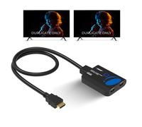 OREI Divisor HDMI 4K 1 en 2 salidas 4:4:4 8 bits - HDCP 2.2, 18 Gbps, 4K @60Hz HDMI Duplicador/distribuidor UltaHD Escalador descendente de alta resolución - UHDS-102C