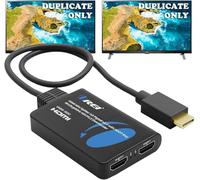 OREI Divisor HDMI 4K 1 en 2 salidas 4:4:4 8 bits - HDCP 2.2, 18 Gbps, 4K @60Hz HDMI Duplicador/distribuidor UltaHD Escalador descendente de alta resolución - UHDS-102C