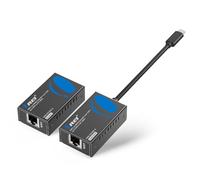 OREI Extensor Ethernet 4K 120Hz USB-C a HDMI sobre Cat6/7, 4K, hasta 80 pies con HDR y audio a través de Ethernet, perfecto para extender tu laptop, presentación, salas de reuniones