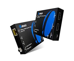 OREI Extensor HDMI 4K a través de Ethernet, Extensor Balun sobre Cat6/Cat7 con Extractor de Audio IR óptico de hasta 230 pies - Loop out - Señal Full UltraHD 4K a 60Hz - Baja latencia - Soporte