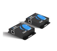 Orei Extensor HDMI 4K Balun UltraHD 4K @ 60Hz 4:4:4 a través de un Solo Cable CAT6/7 con HDR e IR Control-Ethernet Cable de hasta 165 pies - Loop out (UHD-IPC165-K)