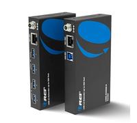 OREI Extensor USB 3.2 a través de Ethernet HDbaseT de 330 pies, cable de alimentación a través de 5 Gbps