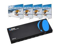 OREI HDMI Splitter 1 in 4 out - 4K@60Hz HDMI 2.0 Splitter with HDCP 2.2, EDID Management, and LPCM/Dolby/DTS Audio Support - Compact Plug & Play Design