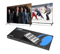 OREI Interruptor Matriz HDMI 4K 4 x 2, conmutador 18G UltraHD con Arco soporta hasta 4K @ 60Hz y Extractor de Audio IR 1080P ARC EDID HDCP 2.- Control Remoto - Selección de Matriz Completa