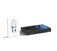 OREI Placa de pared USB 3.2 a través de Ethernet HDbaseT Cat6 extensor LAN hasta 330 pies - Extiende la señal USB-C/USB-B a través de Ethernet - Cable de alimentación