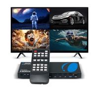Orei Quad Multi HDMI Visor 4 en 1 Salida HDMI Conmutador 4 puertos Conmutador sin costuras y soporte remoto IR 4K @ 30Hz 1080P para PS4 PC DVD Cámara de seguridad interruptor HDMI Salida VGA HDS401MV