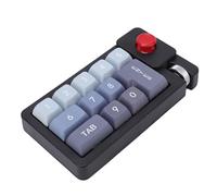 Oreilet 12 Teclas Mecánicos Teclado de Juego, Teclado Numérico con Cable con Luz de Fondo LED RGB, Roller de Joystick, Type C Hot Swappable Macro Programable Number Number Pad (Black)