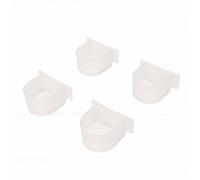 Oreilet 4 Comederos para Jaula de Pájaros, Jaula para Pájaros, Vasos de Plástico Transparente para Alimentar Agua y Semillas, Platos de Plástico para Alimentos y Agua, Vasos Colgantes para Palomas