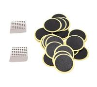 Oreilet 40 Piezas Parches para Reparar Neumáticos de Bicicleta | Kit de reparación de pinchazos, bicicleta de montaña de carretera, herramienta de emergencia portátil sin vulcanización de