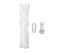 Oreilet Bloque de Polea Resistente con Cuerda de Nailon de 32 Pies, Rueda de Polea Giratoria de una Sola Cuerda, de Poleas de Acero Inoxidable para de Elevación