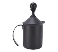 Oreilet Bomba Manual de Espumador de Leche Manual de Acero Inoxidable, Espumador de Leche de Mano, Jarra Espuma Doble Filtro para café, Latte, Capuchino, Matcha, Chocolate Caliente (400ml)