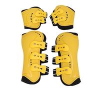 Oreilet Botas de Tendón de Caballos, Botas de Pierna Protectoras de Caballo Frontal Frontal Transpirable Ajustable para Saltar, Botas de Caballo Juego de 4, con Agujeros (M)