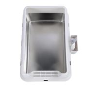 Oreilet Caja de para Gatos Caja de de Gato de Acero Inoxidable con Acero Inoxidable de de de de Cabecera Alto con Diseño de Entrada Superior, Anti Spliting, Inodoro de Gatitos de Metal para (White)