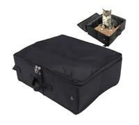 Oreilet Caja de Viaje para Gatos, Caja Portátil Plegable con Tapa con Cremallera, Transportador Plegable para Automóviles Acampar, Hoteles, Automóviles Al Aire Libre, 15.6x12x6in