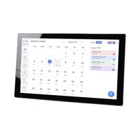 Oreilet Calendario Digital Interactivo 21,5 Pulgadas, Pantalla Táctil el Hogar Tabla Tareas Electrónica, Planificador Semanal Mensual, Marco Fotos, Calendario Inteligente Familiares (Enchufe de la
