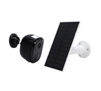 Oreilet Cámara Seguridad Solar, 2K HD 2.4GHz WiFi PIR Detección Movimiento IP66 Cámara con Energía Solar Prueba Agua para Hogar, Oficina, Comunicación Voz 2 Vías, ángulo Visión 135° (Black)