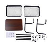 Oreilet Carro Rodante de 3 Niveles, Carro Utilitario de Tablero de Madera Maciza con Marco de Acero Inoxidable Resistente, de Almacenamiento Móvil con 4 Ruedas Bloqueables y Montaje Rápido para