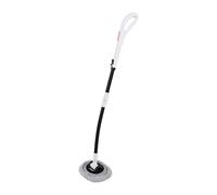 Oreilet Cepillo de Lavado Autos Curvo de 15° con Mango Largo, Mango Telescópico Fregona Lavado de 21.65 a 47.24 Pulgadas Herramienta de Limpieza Detalles Autos, Fregona Auto (Blanco Negro)