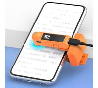 Oreilet Clicker Automático para Teléfonos, 3 Cabezales de Clics (ORANGE) | Tapper de Pantalla Inalámbrico Recargable, 99 Velocidades Ajustables, Clics Automático Pantalla Silenciosa, para Gustos Vivo