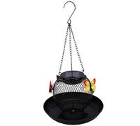 Oreilet Comedero para Pájaros Solar para Exteriores, Colgante de Metal | Linterna solar colgante del alimentador del pájaro para el jardín, patio, árbol, patio, patio trasero, prenda impermeable