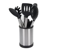 Oreilet Conjunto Utensilios Cocina, 10 Piezas Cocina Acero Inoxidable Juego Utensilios con Espátula, Tornero Ranurado, Cuchara, Batidor, Cepillo, Ladra, Lavavajillas, Ergonómico