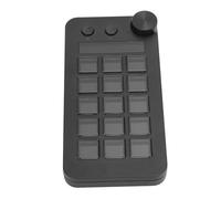 Oreilet Controlador de Transmisión con Perilla, 15 Teclas Macro de Diseños Personalizables Modos Dinámicos de Macros Retroalimentación Táctil para PC, LCD Keys Stream Controller (Black)