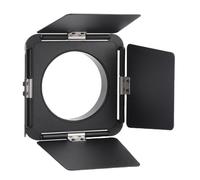 Oreilet Deflector de Luz de Cuatro Hojas, Puerta de Granero con Luz de Vídeo LED de Aleación de Aluminio para Montaje Pequeño, Control Reflectante Ajustable para Lámpara de Vídeo
