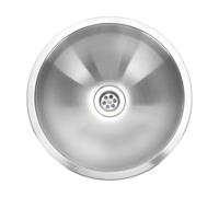 Oreilet Évier Rond en Acier Inoxydable, évier Bar Cuisine à Cuve Unique 11,61 Pouces avec Drain, Tuyau pour Camping-car, Voitures, Bateaux, Yachts, Blanchisserie, Lavabo Salle Bain