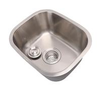 Oreilet Fregadero Tazón, 15.2 X 12.8 X 7.3in 304 Caída Rectangular Acero Inoxidable Caída Lavado a Mano para Lavavajillas para la Barra Cocina Barra Marina