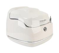 Oreilet Funda Motocicleta, Impermeabilización 38L, Tronco Caja Trasera Universal con Placa Base Bloqueo Llave, Caja Transportista Almacenamiento Equipaje Cerrada para Casco (White)
