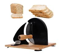 Oreilet Fundilla Pan Manual Masa Madre Casera, Cuchillo Cortador Pan Manejo Manivela Mejorado para Pumpernickel, Máquina Rebanadas Sándwich Bricolaje en el Hogar