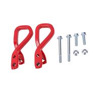 Oreilet Ganchos de Remolque Delanteros, Anillo Remolque Parachoques Inferior Delantero de Acero Resistente Rojo con Pernos y Tuercas, Gancho Delantero Reemplaza a 84280203