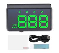 Oreilet Head Up Display para Automóviles, HUD Heads Up Display, Velocímetro GPS Digital con Velocidad, Dirección de Conducción, Ajuste Automático Brillo, Alarma Exceso de Velocidad