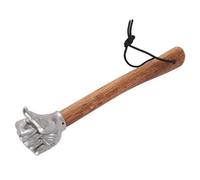 Oreilet Herramienta de Martillo Puño, Martillo Decorativo de Acero Inoxidable con Mango Madera Cabeza Sólida, Martillos de Mano, Manualidades Multiusos para el Hogar Oficina Camping