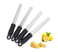 Oreilet Juego de 4 Ralladores Queso y Limón, Rallador Limón Acero Inoxidable, Herramienta Ralladores Cocina de Mano para Ajo, Jengibre y Chocolate, Nuez Moscada, Cítricos Especias