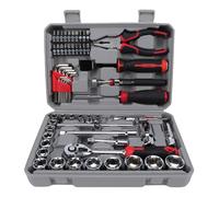 Oreilet Juego Llaves Tubo con Trinquete, 62 Piezas Juego Llaves Vaso con Accionamiento 3/8 Pulgada con Enchufes para Bujías Barra Extensión Puntas Destornillador para Automoción