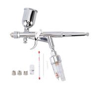 Oreilet Kit de Aerógrafo Multiusos, Juego Cepillos Aire Alimentación por Gravedad Doble Acción con Boquilla Liberación Rápida 0,3 Mm, Taza de 15 Cc, Aerógrafo para Pintar, Dibujar