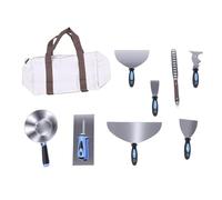 Oreilet Kit de Herramientas Manuales Paneles Yeso, Juego Espátulas Masilla Acero Inoxidable, Bandeja Barro, Raspador Acabado Plano, Paleta, Raspador Pintor, Masilla, Juego Enyesado