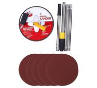 Oreilet Lijadora de Pértiga para Paneles de Yeso, Lijadora Radial de 9 Pulgadas con Pértiga Extensible, 5 Lijas, Luz LED, Cabezal de Lijado Circular Radial Manual Herramienta Lijar.