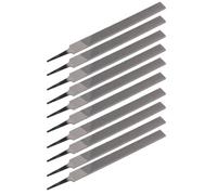 Oreilet Limas de Corte Plano Acero con Alto Contenido Carbono 9,84 Pulgadas sin Mango, Lima Manual, Herramientas de Lima Plana de Doble Corte para Afilar Metal, Madera y Plástico (Medio 10PCS)
