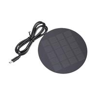 Oreilet Mini Paneles Solares Redondos 1,2W, Cargador Portátil de Panel Solar de Silicio Policristalino con Puerto Tipo C, para Teléfonos Móviles, Luces LED, Central Eléctrica