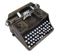 Oreilet Modelo Máquina de Escribir Vintage, Máquina Escribir Retro Metal para Decoración Oficina en el Hogar, Mano Obra Exquisita, Adorno Escritores y Accesorios Fotográficos (BLACK)