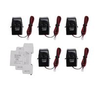 Oreilet Monitor de EnergíA para el Hogar Inteligente, Medidor de Potencia WiFi Trifásico, Detector de Potencia KWh de CA en Carril DIN 35mm con 5 Sensores de Nivel de Circuito 100A