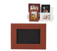 Oreilet Nuevo Marco Imagen para una Foto de 6 Pulgadas, 8.5x4.7x6.5in Cuero Premium Estable Marco Fotos Exquisito con Textura única para la Decoración del Hogar Pantalla Mesa Pared (BROWN)