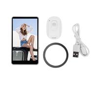 Oreilet Pantalla Magnética para Selfies, 4" 4K 30fps Teléfono Móvil Vlog Selfie Monitor Cámara Trasera Espejo Pantalla Táctil con Control Remoto para Photo Vlog Live Stream, Regalo