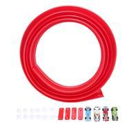 Oreilet Pista de Carreras Flexible, Rampa Flexible para Autos con 4 Autos Carreras pequeños y ventosas Resistentes, Pistas portátiles y enrollables, cumpleaños