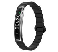 Oreilet Pulsera Inteligente, Rastreador Ejercicios Actividad a Prueba Agua con Obturador Remoto Teléfono BT, Aplicación, Contador Pasos, Costo Calorías y Múltiples Modos Deportivos (Black)
